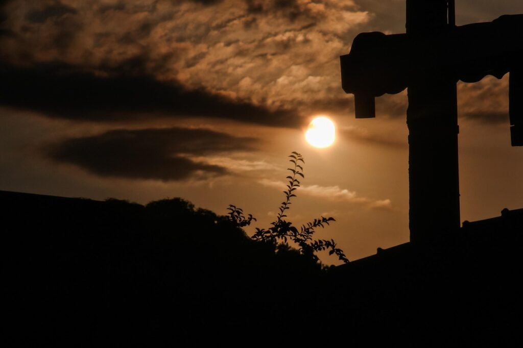 cross, sun, shadow, sunset, sky, symbol, christian, black sky, brown cross, nature, black cross, black sun, black sunset, cross, cross, cross, cross, cross